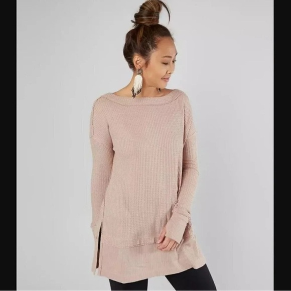 Free People We The Free Women's North Shore Thermal Tunic Top
Size Small Tan - Picture 1 of 10